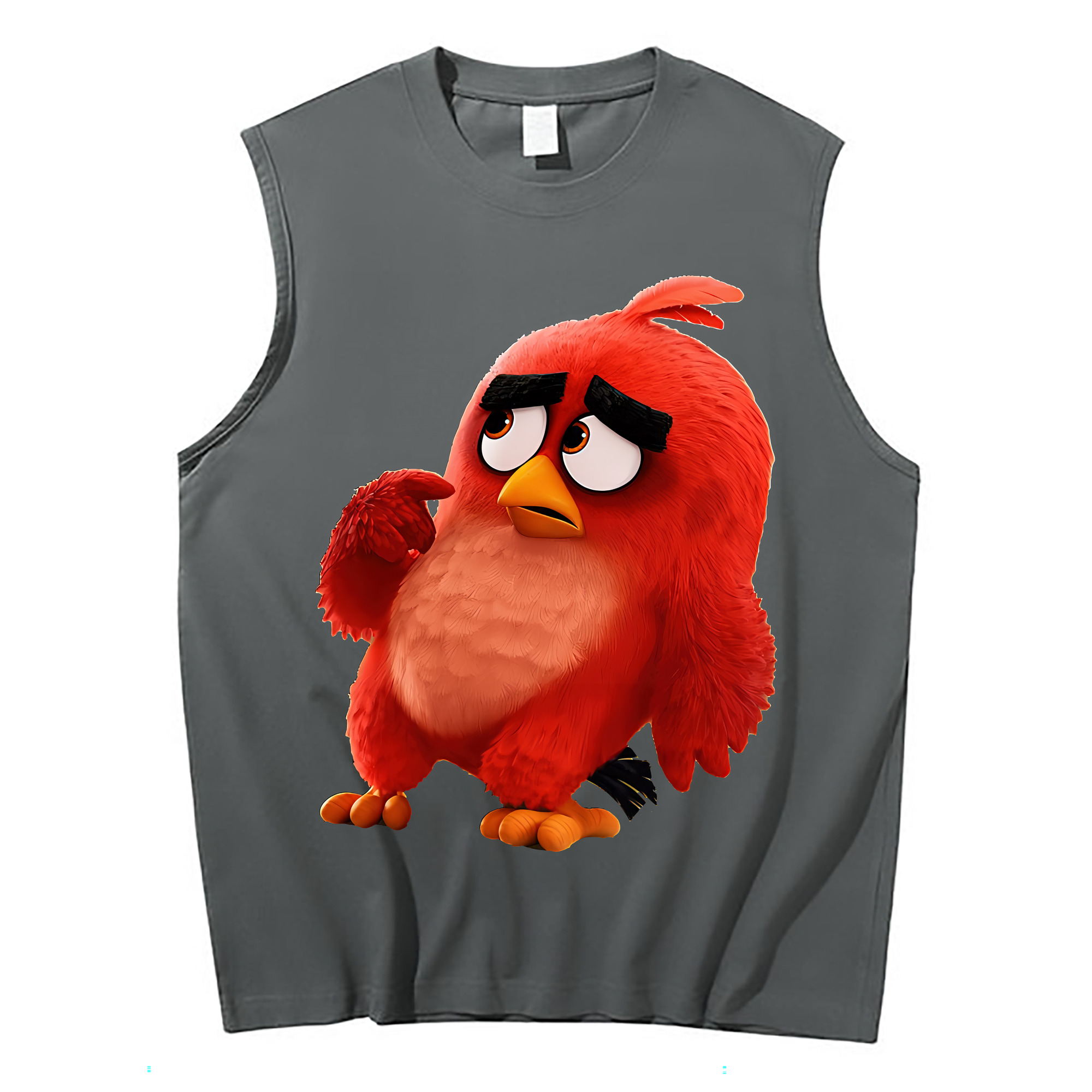 （画像用） Angry Birds アングリーバード コットン100％タンクトップ（フロントプリント）